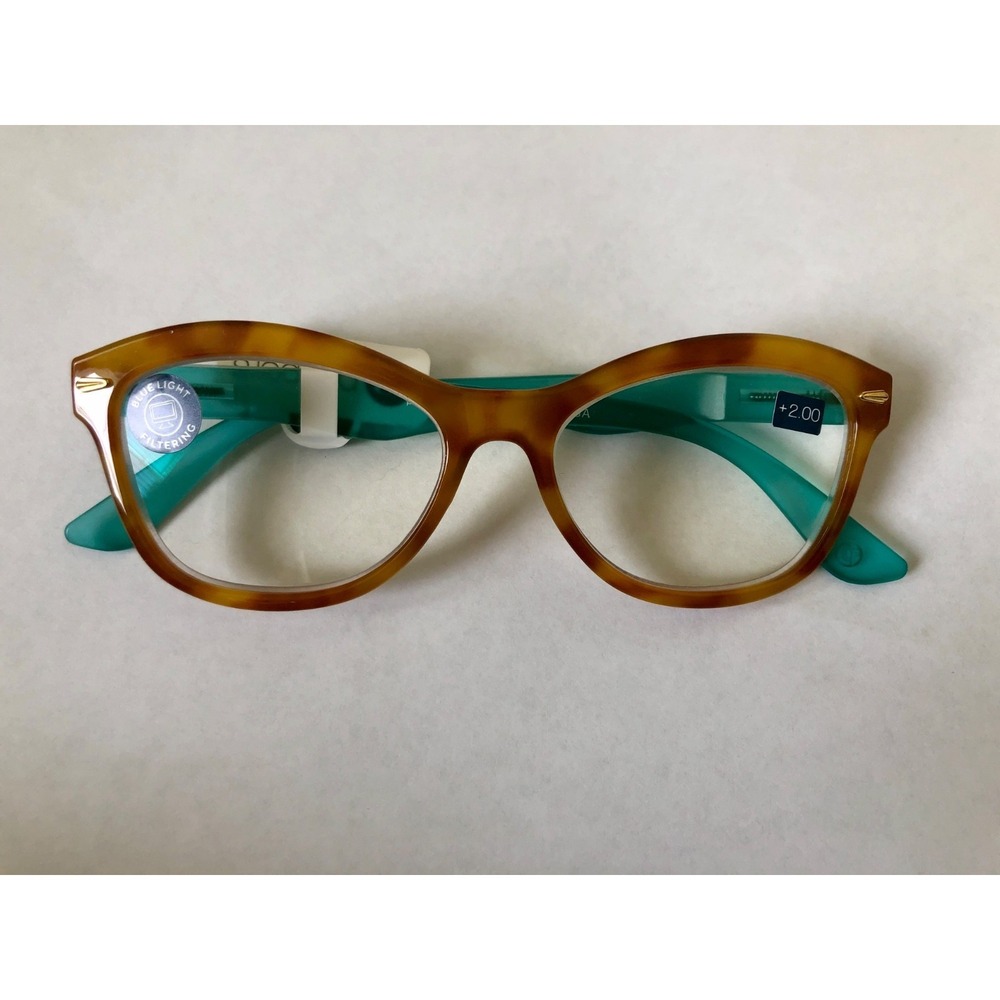 NEW MONTEREY BAY HONEY & AQUA  PEEPERS BLUE LIGHT READING GLASSES +2.00